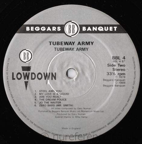 BBL 4 1988 Lowdown Series B Side Label.